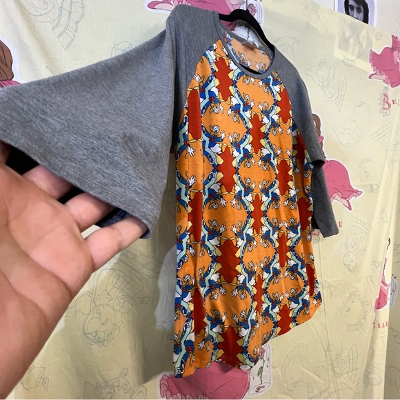 LuLaRoe Disney Donald Duck Print Raglan Top Tee - Picture 4 of 8